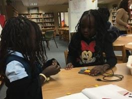 Two Children at Kearns St Ann School